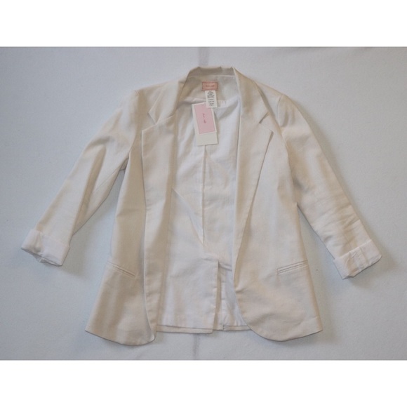 Love...ady Linen Blend Blazer Size XS - Picture 3 of 10